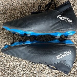 ADIDAS Black and Blue Predator Soccer Cleats